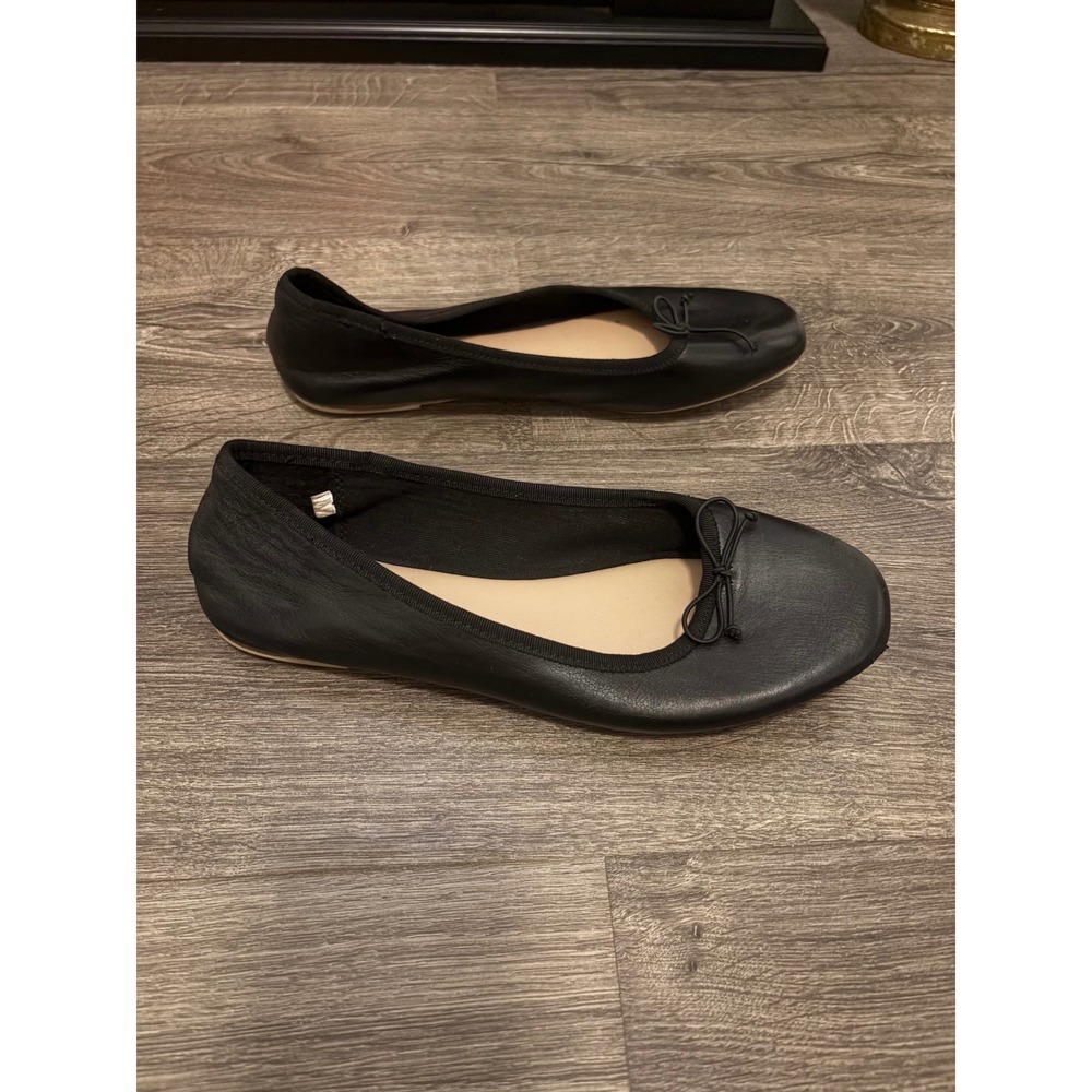 A New Day Black Ballet Flats Bow Detail Comfortable Womens Size 7‎ - Picture 2 of 6